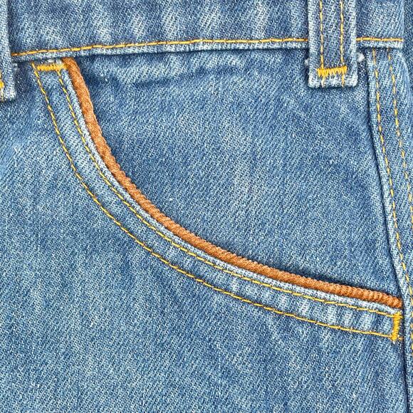 Vtg. Levis Orange Tab Jeans Rare Corduroy Pocket, Tag Sz 31 x 32/ Actual 29 x 32 - Picture 5 of 9